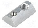 Mutter; für Profile; Nutbreite:8mm; Stahl; Zink; Profilgröße:40mm