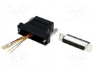 Anschluss: Adapter; RJ12-Buchse,D-Sub 25pin weiblich; schwarz