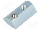 Nut; for profiles; Width of the groove:8mm; steel; zinc
