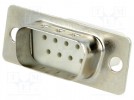 D-Sub; PIN: 9; Stecker; männlich; kontaktlos; für Leitungen; 250V