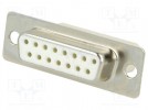D-Sub; PIN: 15; Stecker; weiblich; kontaktlos; für Leitungen; 250V
