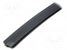 Hole and edge shield; L: 10m; black; H: 21mm; W: 10mm; industrial