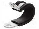 Screw mounted clamp; Bundle dia:24mm; Øcutout:8.4mm; W:20mm