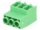Listwa zaciskowa; 6,35mm; kątowe; 0,2÷4mm2; tory:3; 41A; zielony