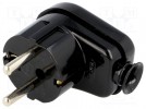 Connector: AC supply; plug; Layout: 2P+PE; black; 230VAC; 16A; male