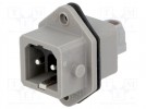 Connector: rectangular; ST; socket; male; PIN:2; coded; tinned; IP54