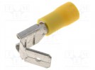 Terminal: flat; 6.3mm; 0.8mm; female/male; 4÷6mm2; crimped; yellow