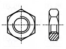 Nakrętka; sześciokątna; M8; 1,25; stal; Pokrycie: cynk; H: 4mm; 13mm