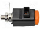 Zacisk laboratoryjny; pomarańczowy; 300VDC; 16A; -25÷90°C; 29mm