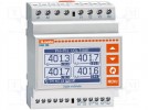 Modular power meter; LCD (128x80); V AC:10÷480V; I AC:0,01÷6A