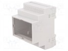 Obudowa: na szynę DIN; X:70mm; Y:90mm; Z:65mm; polistyren; szary