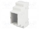 Obudowa: na szynę DIN; X:35mm; Y:90mm; Z:65mm; ABS; szary; UL94V-0