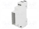 Enclosure: for DIN rail mounting; X:17mm; Y:90mm; Z:65mm; ABS