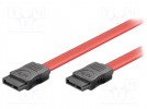 Kabel: SATA; z obu stron, wtyk eSATA typu L; 0,5m; Kolor: czerwony