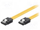 Cable: SATA; both sides, SATA L-Type plug; 0.3m; Colour: yellow