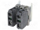 Element stykowy; NO x2; 3A/240VAC; 0,55A/125VDC; 22mm; -25÷70°C