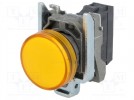 Kontrolllämpchen; 22mm; Bel: ZBVM; flach; IP66; Farbe: orange; Ø22mm