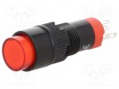 Switch: push-button; 2-position; SPDT; 0.5A/250VAC; 1A/24VDC; red