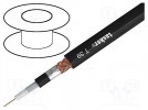 Wire: coaxial; 1x75Ω; stranded; OFC; PVC FirestoP®; black; 100m