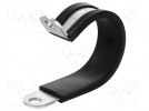 Uchwyt przykręcany; Śr.wiązki:32mm; Øotw:6,4mm; W:15mm