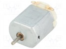 Motor: DC; without gearbox; 3VDC; dbl.sided shaft: no; 800mA