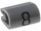 Markers for cables and wires; Label symbol:8; 2.9÷4.7mm; PVC