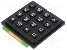 Tastatur: universell; Anzahl Tasten:16; Kunststoff; 200mΩ; 1N
