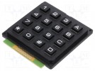 Tastatur: universell; Anzahl Tasten:16; Kunststoff; 200mΩ; 1N
