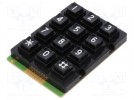 Tastatur: universell; Anzahl Tasten:12; Kunststoff; 200mΩ; 1N