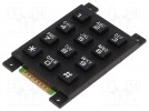 Tastatur: universell; Anzahl Tasten:12; Kunststoff; 200mΩ; 1,2N