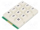 Tastatur: universell; Anzahl Tasten:12; Kunststoff; 200mΩ; 1,5N