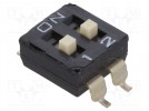 Schalter: DIP-SWITCH; Anzahl Sektionen: 2; ON-OFF; 0,1A/50VDC