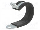 Geschraubter Halter; Durchm.Bündel:38mm; ØÖffng:8,4mm; W:20mm