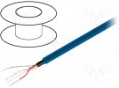 Przewód: mikrofonowy; 1x2x0,22mm2; niebieski; OFC; LSZH; -15÷70°C
