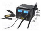 Hot air soldering station; digital,with push-buttons; 5kg; ESD