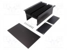 Radiator: mit Gehäuse; schwarz; Aluminium; anodisiert; Y: 80mm