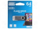 Pendrive; USB 2.0; 64GB; czarny; Odczyt:20MB/s; Zapis:5MB/s