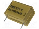 Capacitor: paper; Y2; 2.2nF; 300VAC; Pitch:10.2mm; ±20%; THT; 2kV/μs