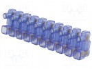 Klemmleiste; Wege:10; Schraubklemme; Ende; 1,5mm2; blau; 450V
