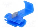Splice terminal: quick splice; IDC; 1.5÷2.5mm2; blue; for cable