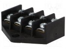 Terminal block; ways:4; screw terminal; 4mm2; black; 400V