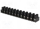 Listwa zaciskowa; tory:12; zacisk śrubowy; 10mm2; 12mm; 57A; 400V