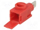 Terminal block; Contractor; ways:1; 0.14÷2.5mm2; 26÷12AWG; red