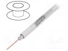Wire: coaxial; RG6; 1x75Ω; solid; CCS; PVC; white; 305m