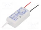 Zasilacz: impulsowy; LED; 12W; 12VDC; 1A; 185÷265VAC; 260÷375VDC