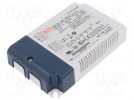 Zasilacz: impulsowy; LED; 33,25W; 57÷95VDC; 350mA; 90÷295VAC; IP20