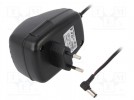 Netzteil: Trafo; 12VDC; 0,5A; Aus: 5,5/2,1; 6W; 220÷230VAC