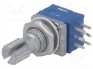 Potentiometer: shaft; 25mW; 100kΩ; ±10%; 300°; for PCB; logarithmic