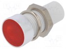 Indicator: LED; flat; Cutout: Ø8mm; polycarbonate; ØLED:5mm