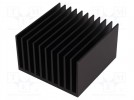 Radiator: geprägt; gerippt; schwarz; L: 100mm; W: 100mm; H: 60mm